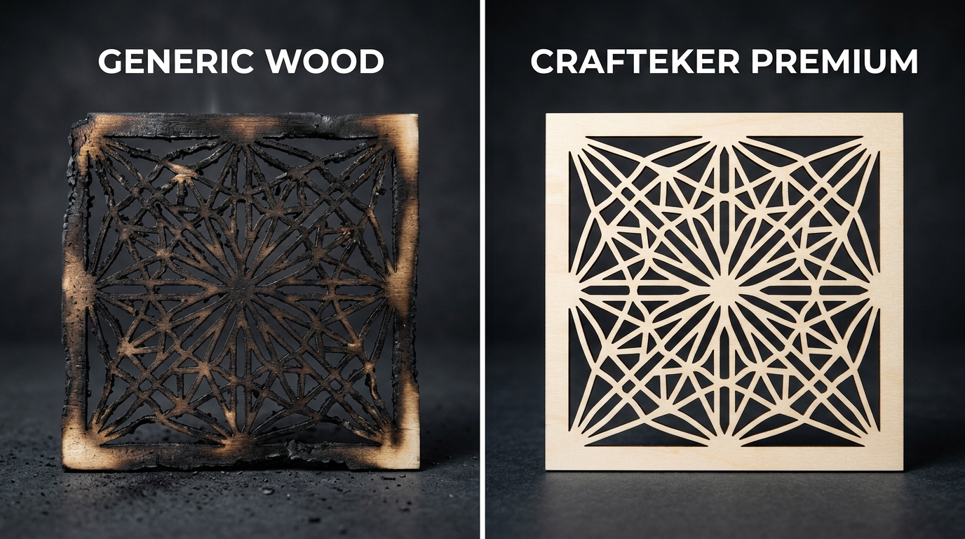 Basswood clean cut vs generic char comparison