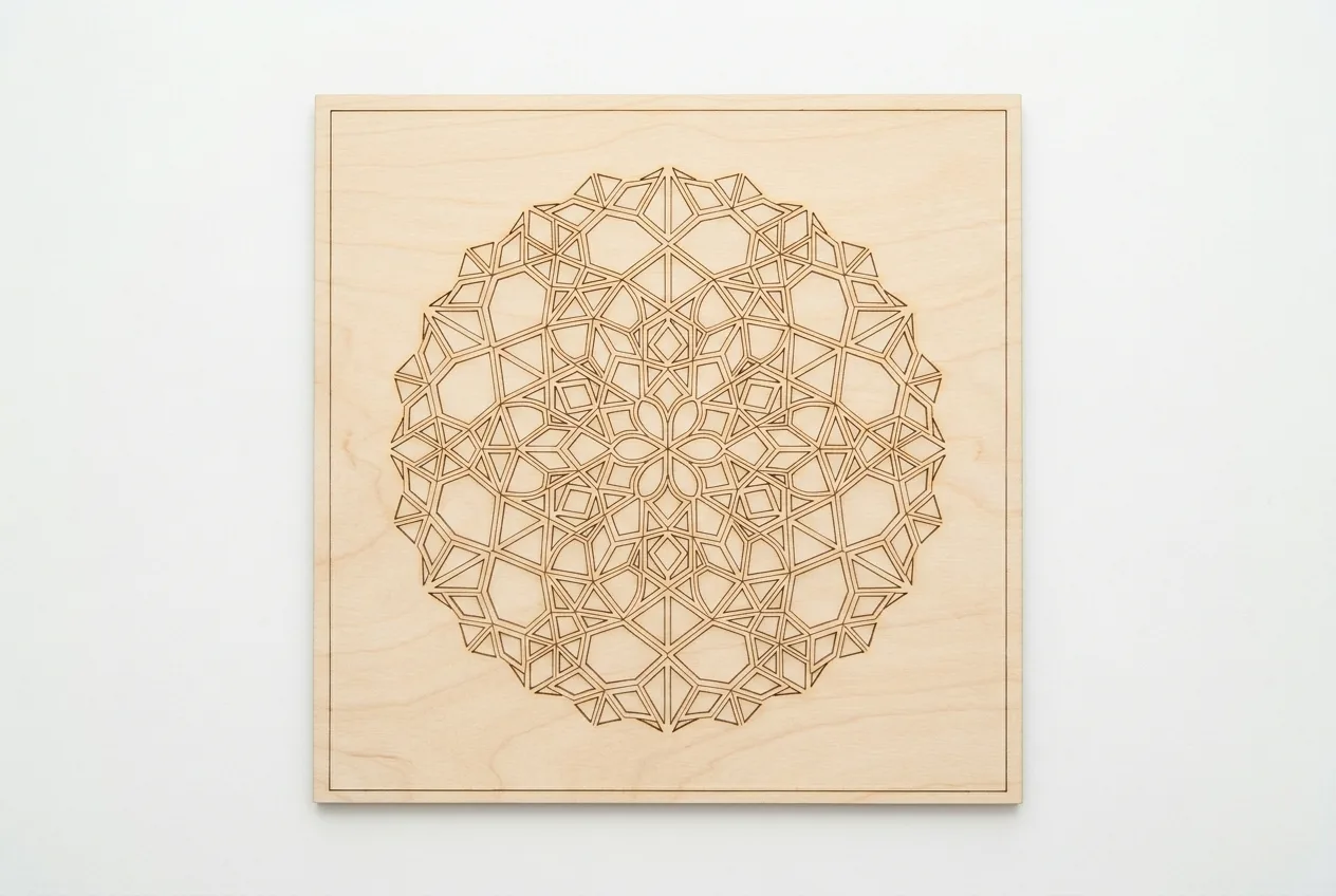 Laser cutting 3mm basswood on Glowforge — clean precise cut with minimal charring