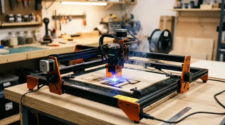 Atomstack A10 Pro laser engraver cutting 3mm basswood sheet
